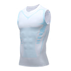 White AlignCore compression back posture support vest