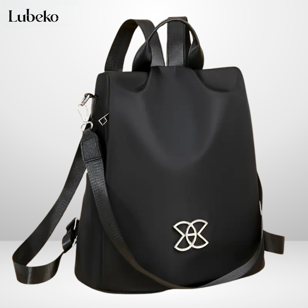 Black anti theft travel bag front view