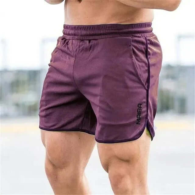 Men's Breathable Athletic Shorts in Purple