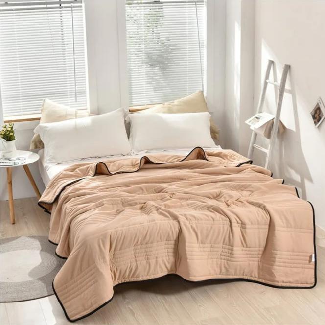 Beige IceFlow cooling blanket home