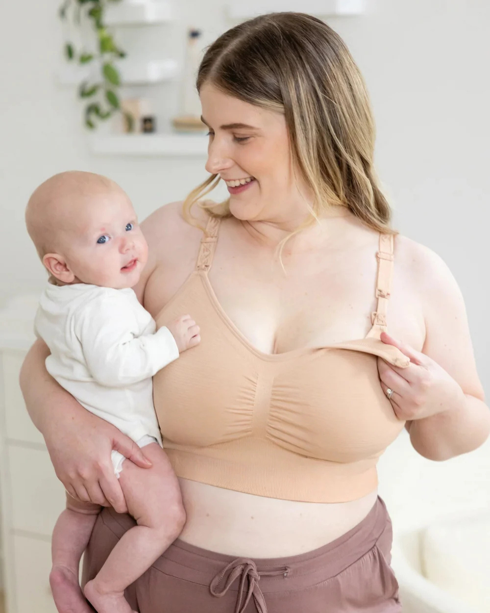 Beige Nurtura seamless nursing bra