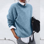Blue Sarah cashmere-soft warm jumper
