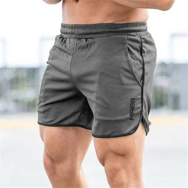 Men's Breathable Athletic Shorts in Grey