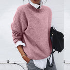 Pink Sarah cashmere-soft warm jumper