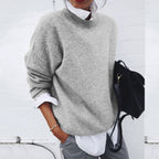 Gray Sarah cashmere-soft warm jumper