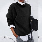 Black Sarah cashmere-soft warm jumper