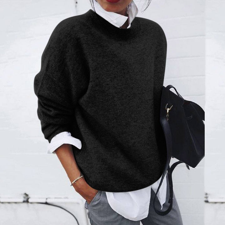 Black Sarah cashmere-soft warm jumper