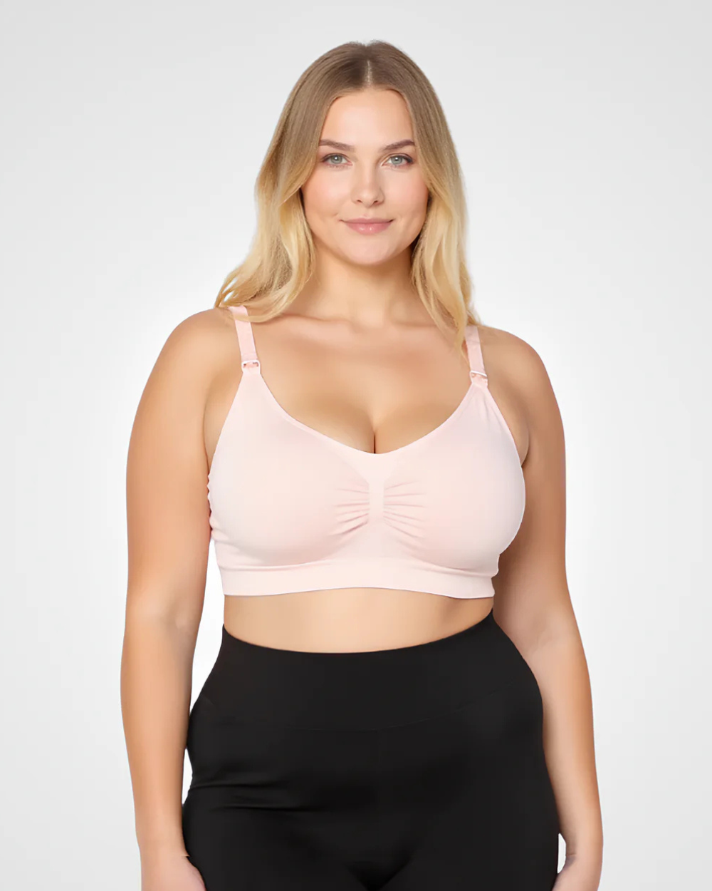 Pink Nurtura seamless nursing bra