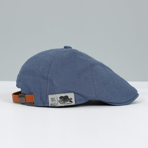 Blue Beaumont adjustable beret cap for men