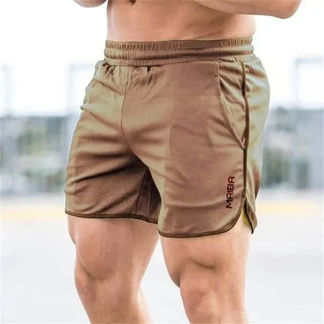 Men's Breathable Athletic Shorts in Brown