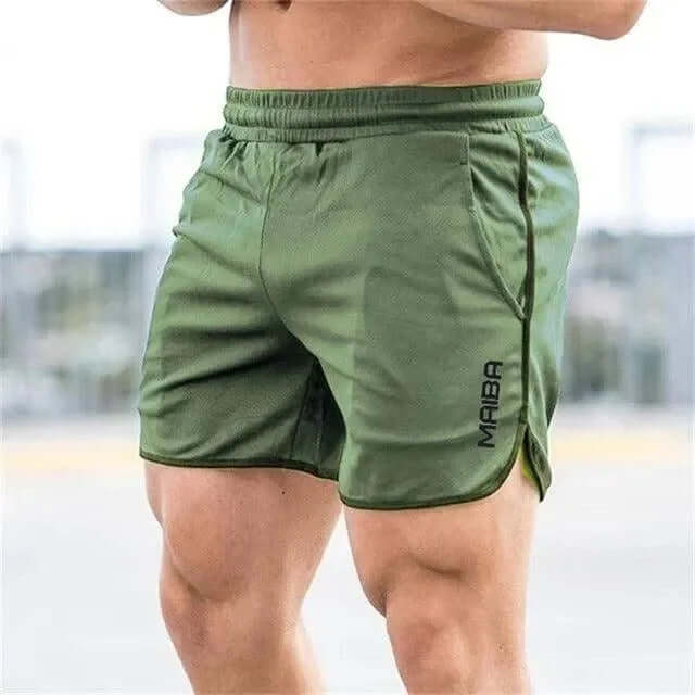Men's Breathable Athletic Shorts in Green