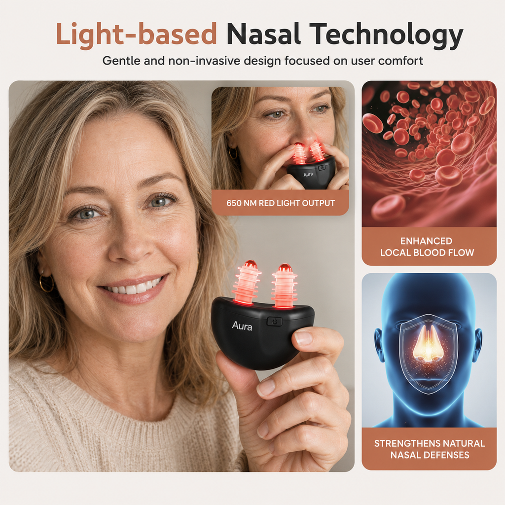 Aura red light nasal device