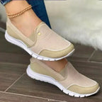 Beige Janne extra-wide slip-on shoes