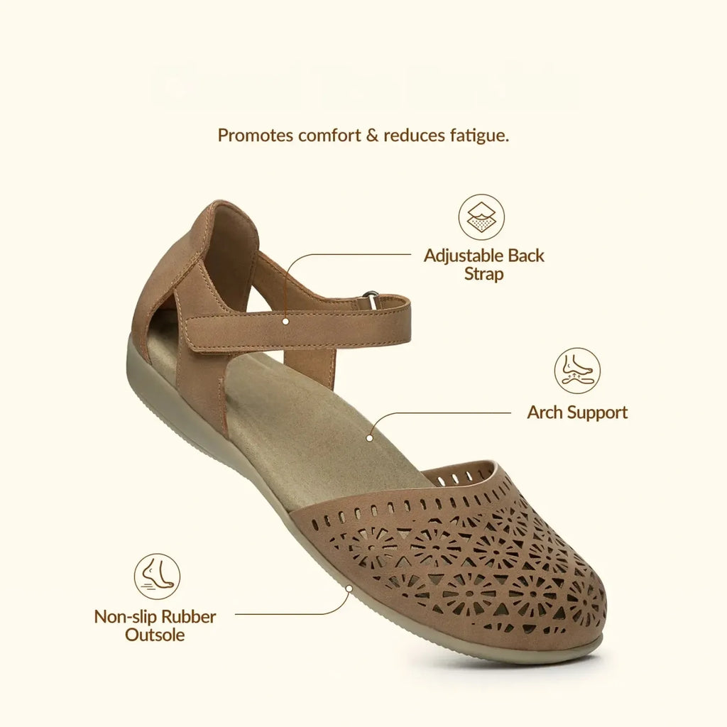 Celeste orthopedic flat sandal lifestyle