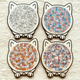 Cat-shaped - Wooden Cat Puzzle - Relaxation & Creative Fun