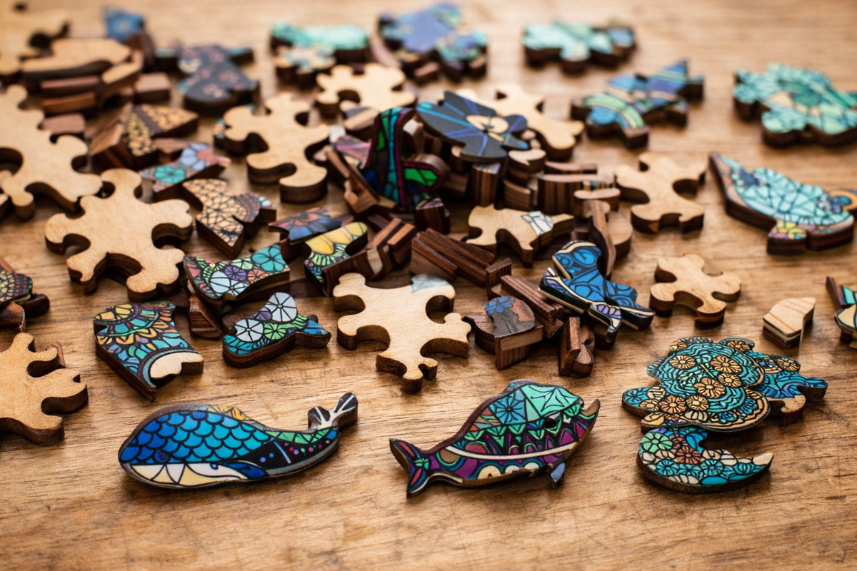 Arviona Wooden Art Puzzle | Calming Wooden Artwork
