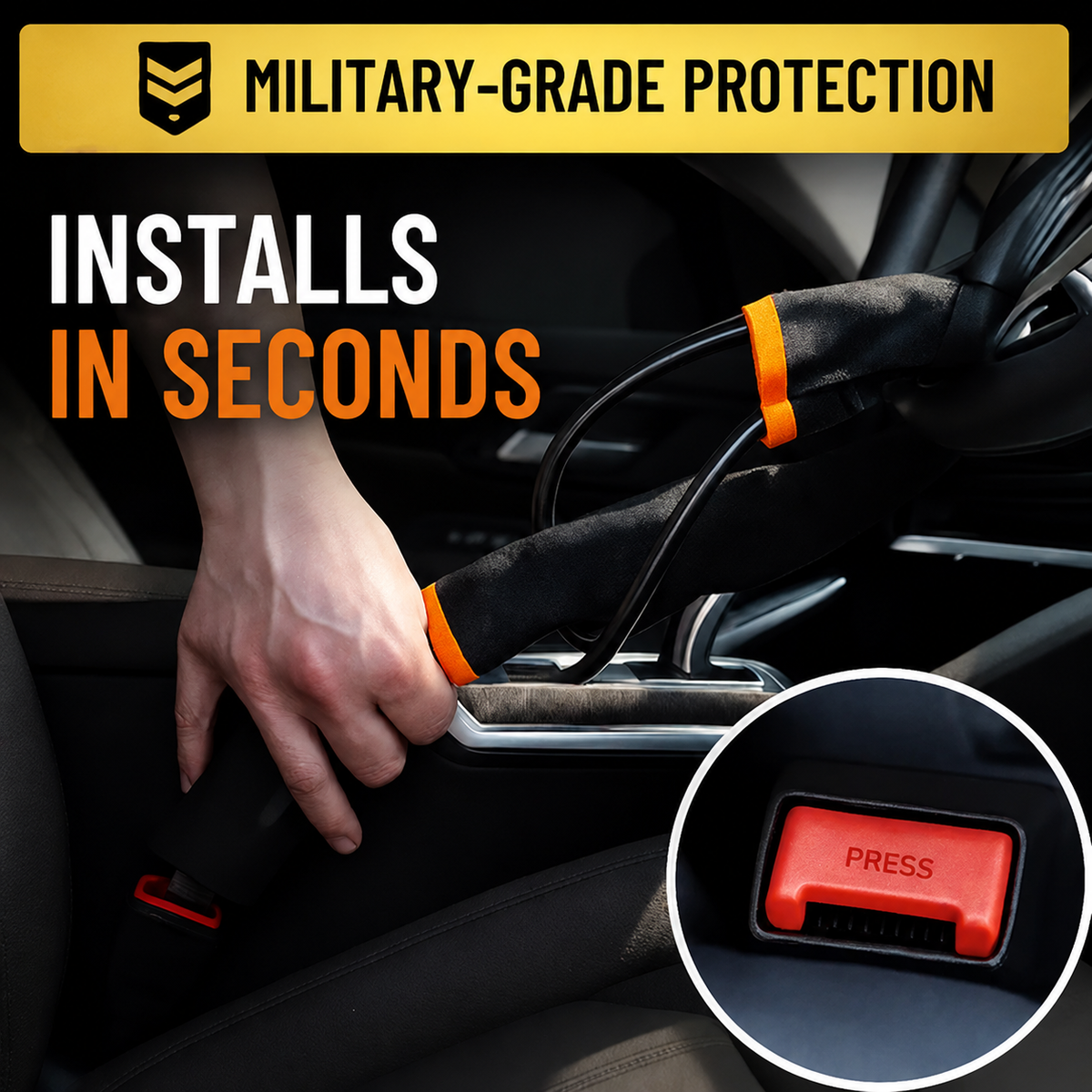 Car Steering Wheel Lock | Visible Theft Deterrent