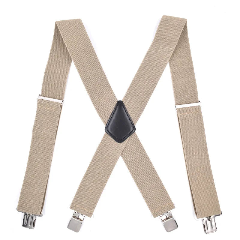Beige Holden adjustable mens braces