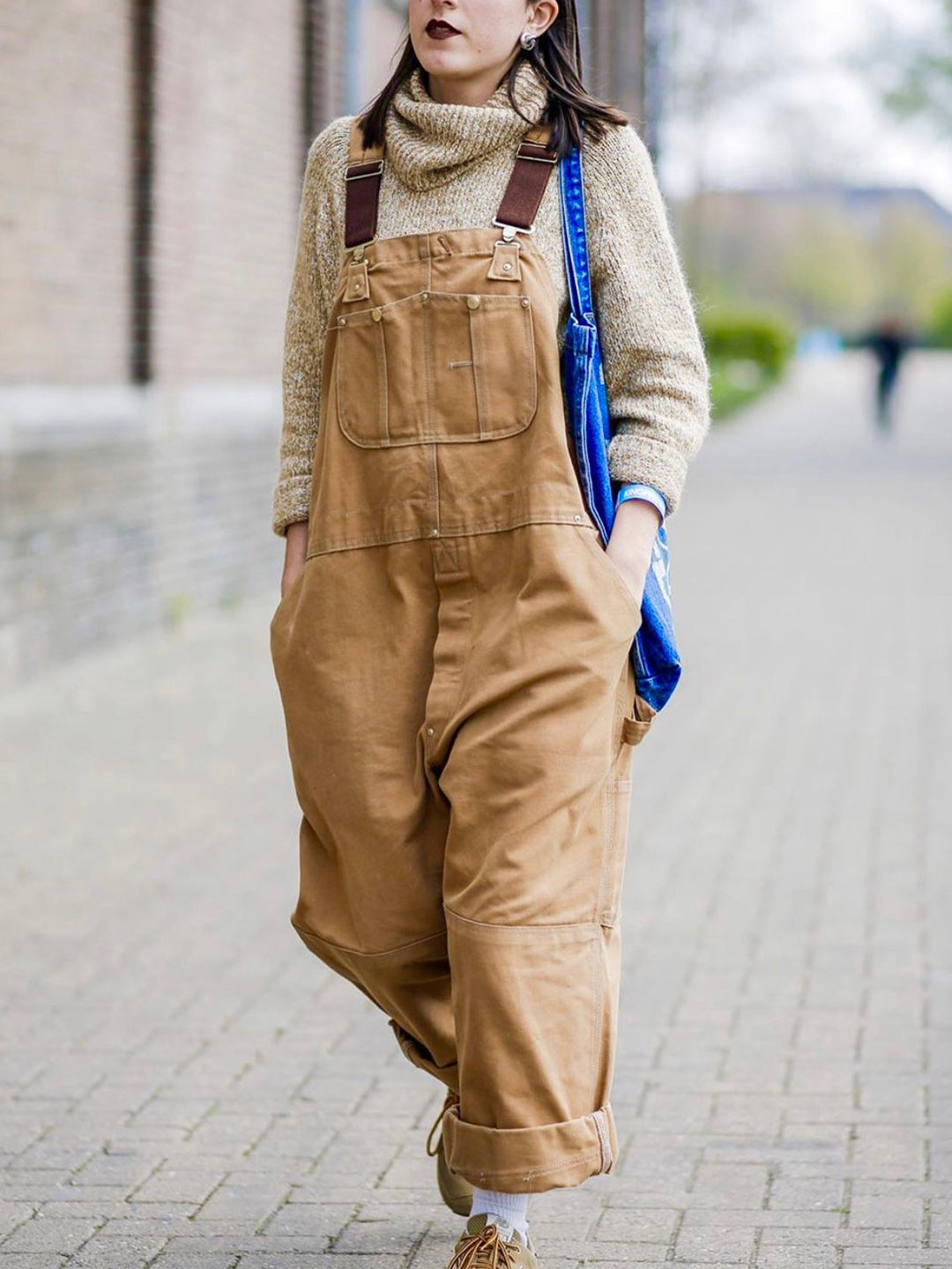 Harper utility dungaree jumpsuit detail view