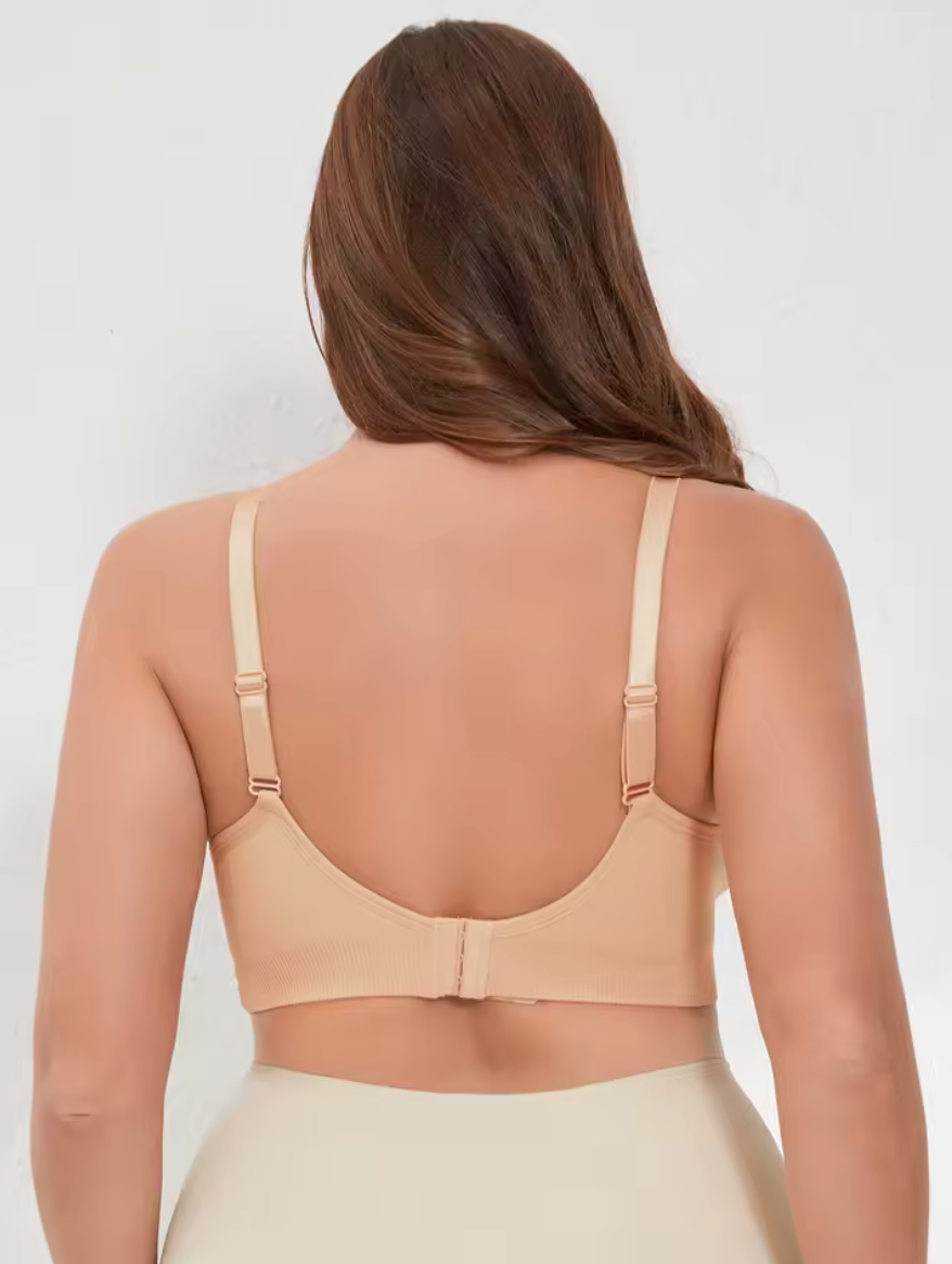 Nurtura nursing bra adjustable straps and one-hand nursing clips