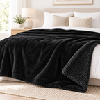 Black EverDry waterproof blanket for bed