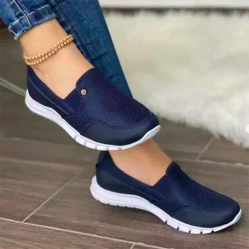 Blue Janne extra-wide slip-on shoes
