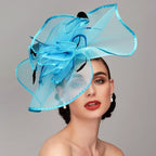 Feather Melbourne Cup Fascinator in Light Blue