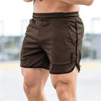 Men's Breathable Athletic Shorts in Coffee