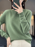 Green Anette cashmere-soft cosy jumper