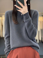 Dark Gray Anette cashmere-soft cosy jumper