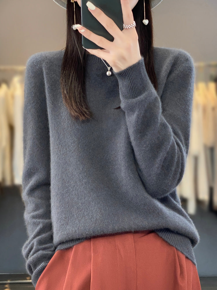Dark Gray Anette cashmere-soft cosy jumper