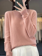 Pink Anette cashmere-soft cosy jumper