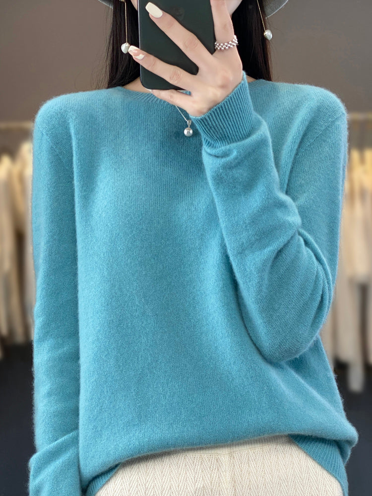 Light Blue Anette cashmere-soft cosy jumper