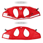 Milo soft mesh chest panel and adjustable strap detail