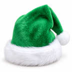 Green Noelle plush Santa hat