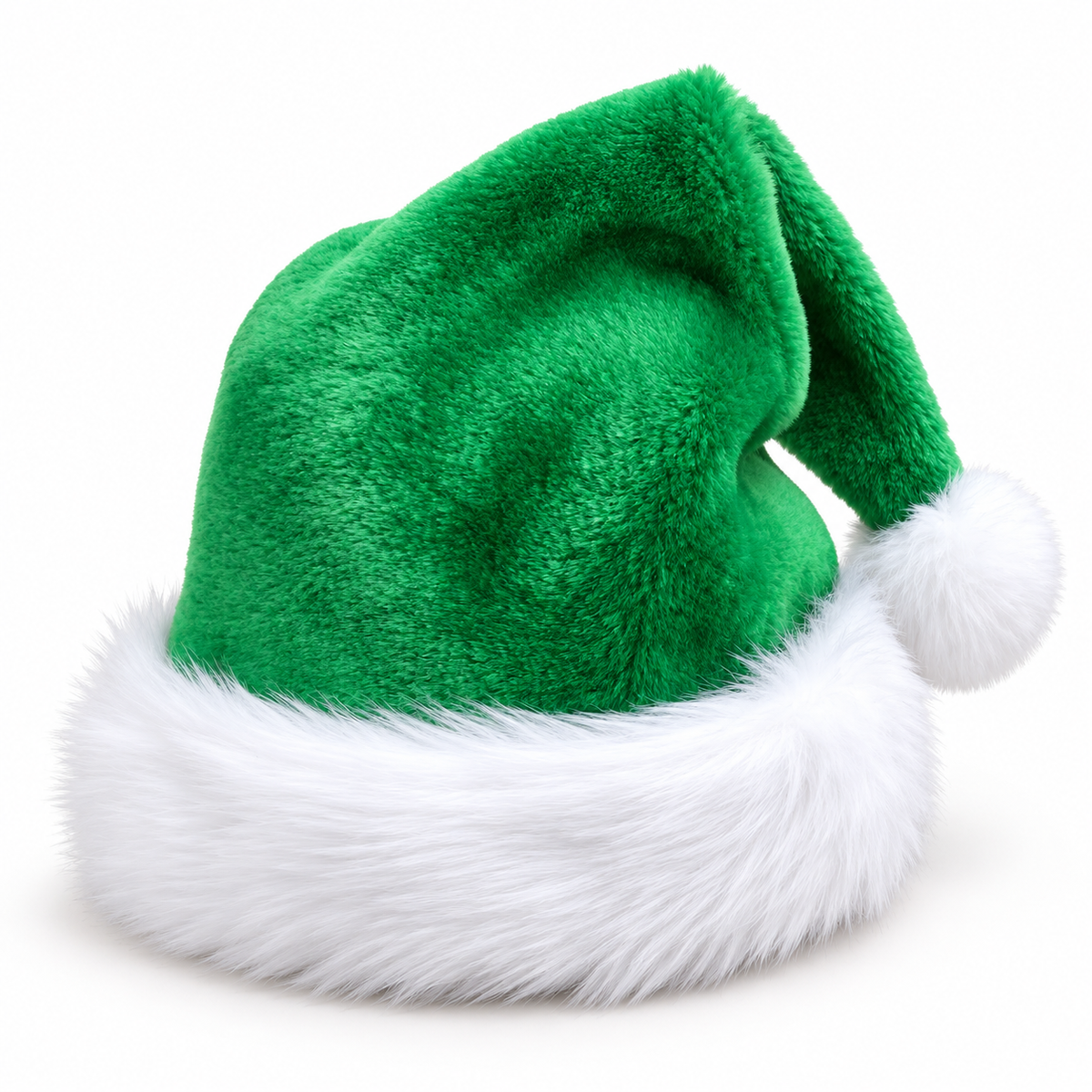 Green Noelle plush Santa hat