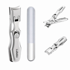 Silver ClariClip nail cutter features and nail file