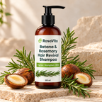 RosaVita 200 ml botanical shampoo with rosemary and batana ingredients