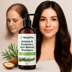 RosaVita 200 ml Batana and rosemary strengthening shampoo with long glossy hair