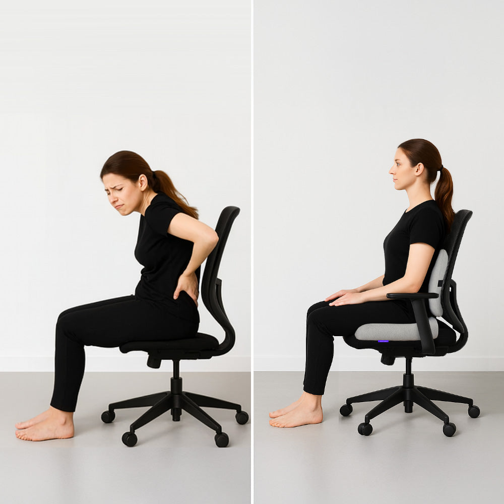 Posture before and after using Orthorest