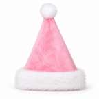 Pink Noelle plush Santa hat