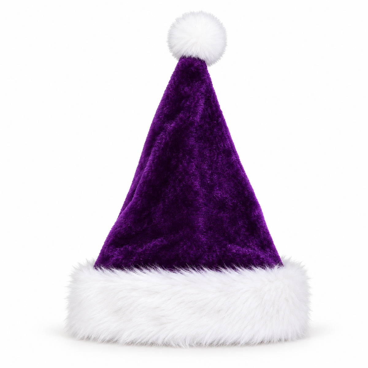 Purple Noelle plush Santa hat