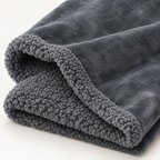 EverDry reversible flannel and sherpa blanket texture