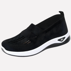 Black Elara orthopaedic slip-on walking shoe