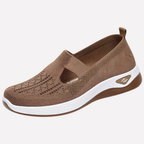 Brown Elara orthopaedic slip-on walking shoe