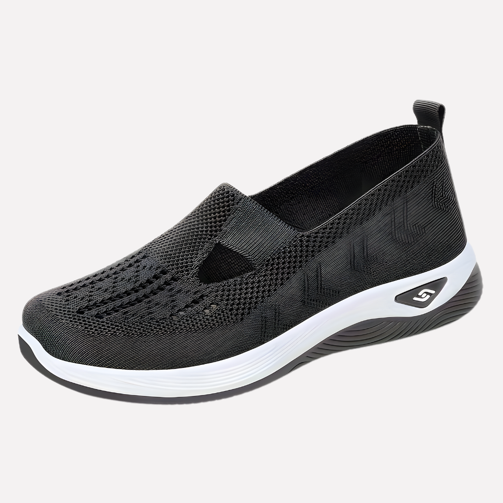 Dark Grey Elara orthopaedic slip-on walking shoe