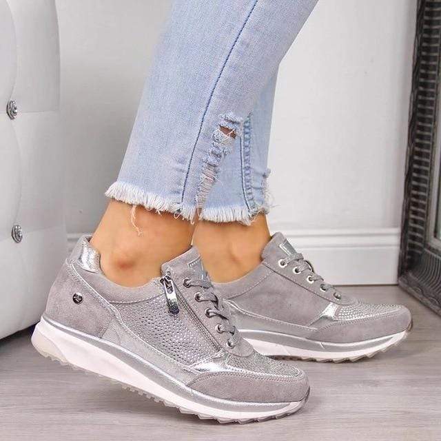 Women's orthopedic walking shoes in Grey