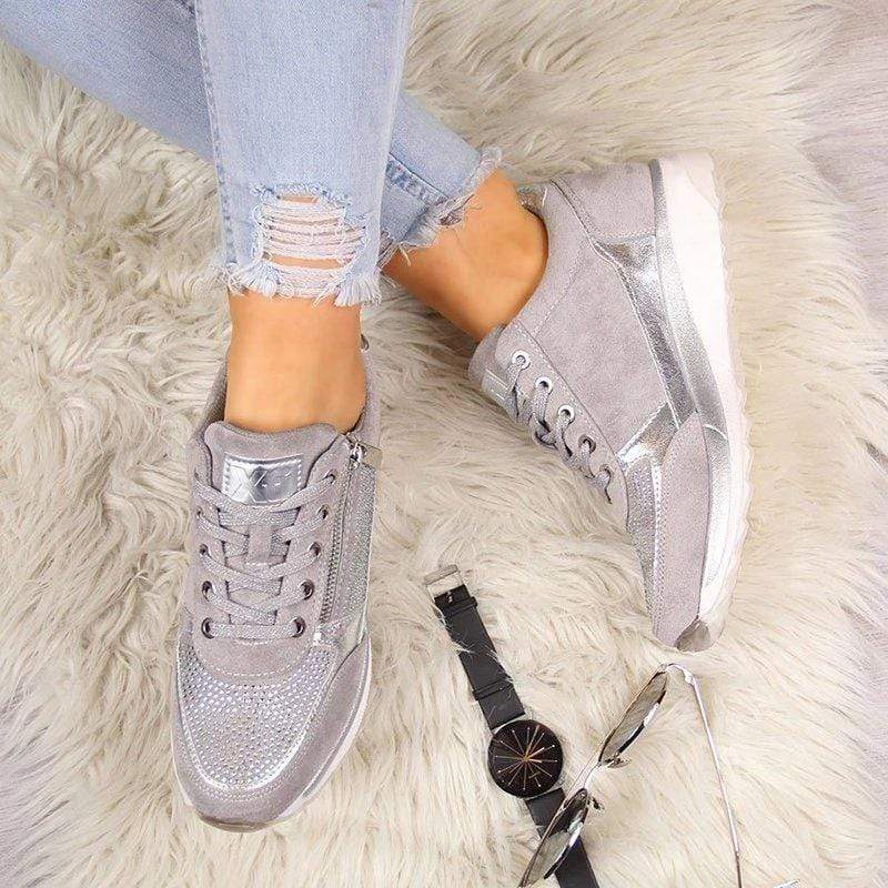 Women's orthopedic walking shoes in Grey