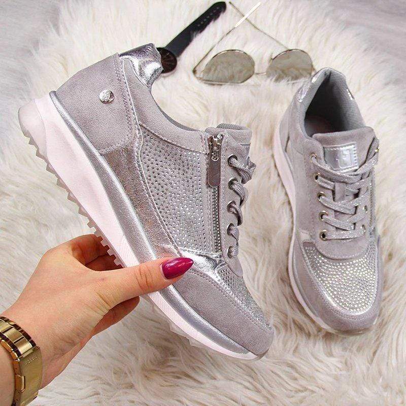 Women's orthopedic walking shoes in Grey