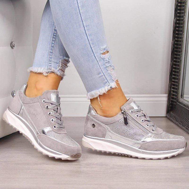 Women's orthopedic walking shoes in Grey